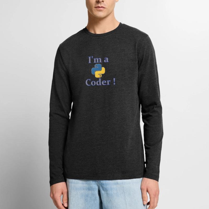 iam python coder T-shirt manches longues Premium bio Homme