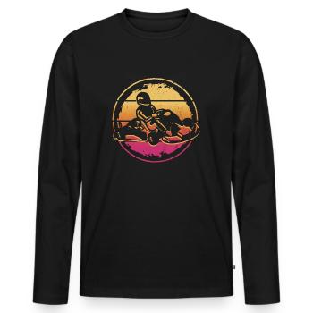 Motorsport Gokart Go Kart Kart Pilote Go-Kart - T-shirt manches longues Premium bio Homme - noir - Devant - Nico (187cm)