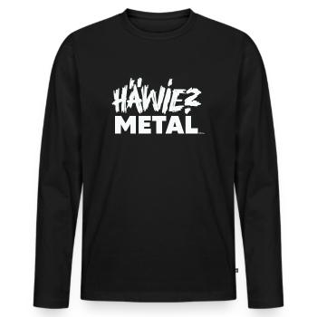 HEIN ? METAL - Heavy Metal Heads - T-shirt manches longues Premium bio Homme - noir - Devant - Nico (187cm)