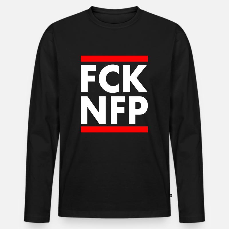 Fck nfp - Männer Premium Bio Langarmshirt - Schwarz