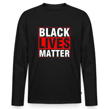 Black Lives Matter, Black Lives Matter - Men's Premium Organic Long Sleeve Shirt - black - Front - Nico (187cm)