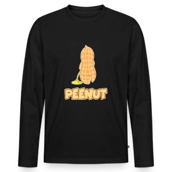 peenut noix cacahuète bébé - T-shirt manches longues Premium bio Homme - noir - Devant - Nico (187cm)