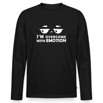 T-shirt Emotion Tsunami - T-shirt manches longues Premium bio Homme - noir - Devant - Nico (187cm)