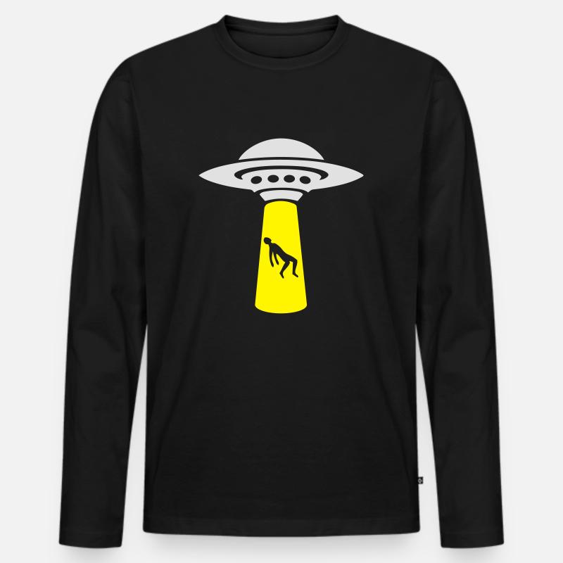 Alien Evolution - Men's Premium Organic Long Sleeve Shirt - black