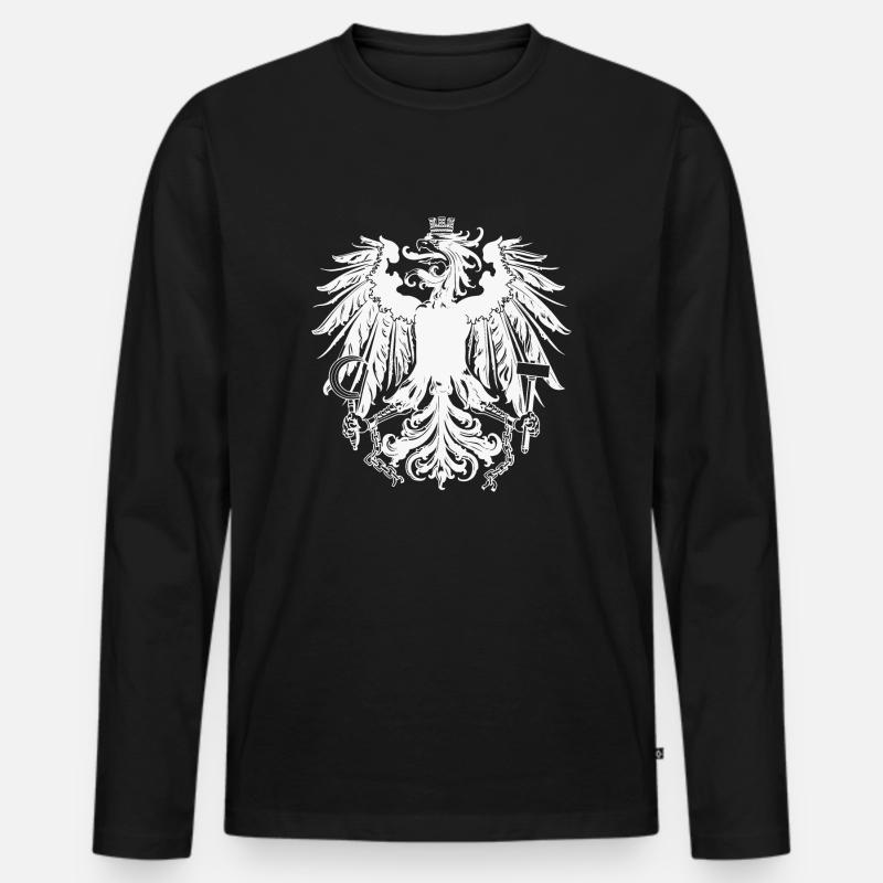 Österreich - Männer Premium Bio Langarmshirt - Schwarz