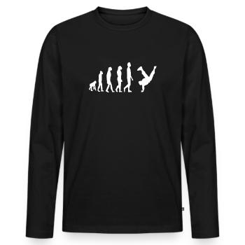 Breakdance Dancing Hip Hop R'nB Breakdancer - Männer Premium Bio Langarmshirt - Schwarz - Vorne - Nico (187cm)