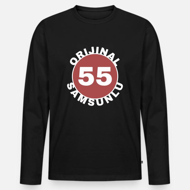 Samsun - Männer Premium Bio Langarmshirt - Schwarz