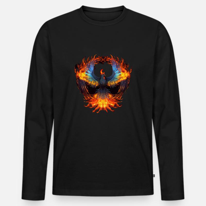 Phönix - Männer Premium Bio Langarmshirt - Schwarz