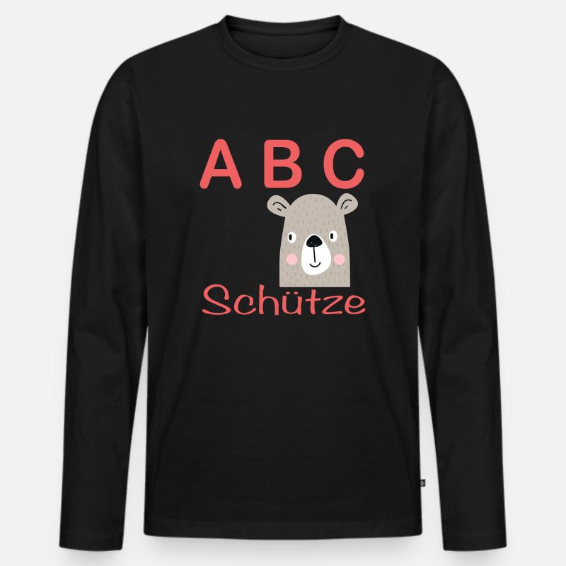 ABC-Schütze mit Hund - Männer Premium Bio Langarmshirt - Schwarz