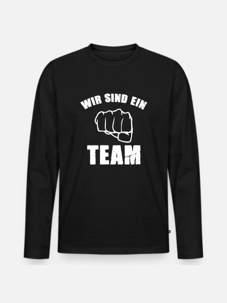 We are a team - Men's Premium Organic Long Sleeve Shirt - black