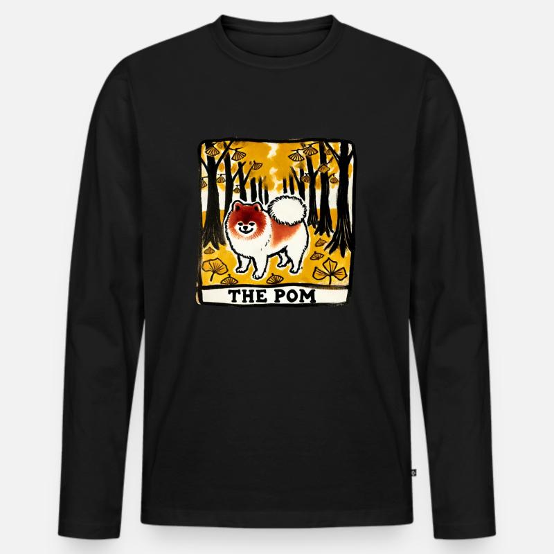 Der Pom - Männer Premium Bio Langarmshirt - Schwarz