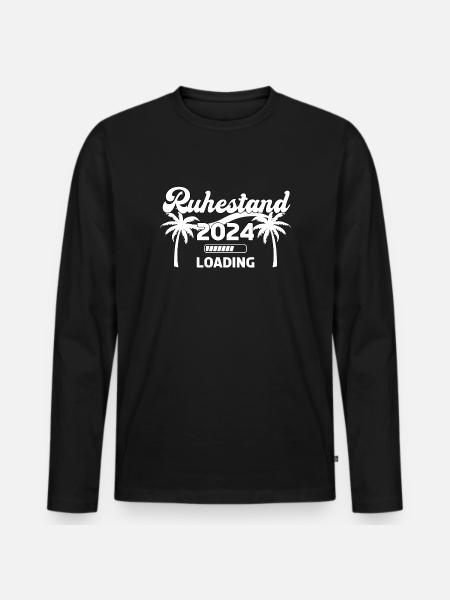 Retirement 2024 Loading - Men's Premium Organic Long Sleeve Shirt - black