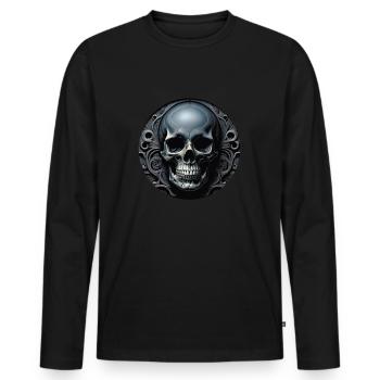 Dans le noir - T-shirt manches longues Premium bio Homme - noir - Devant - Nico (187cm)