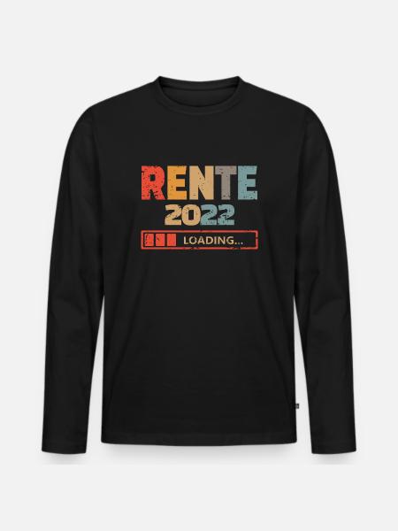 Rente 2022 loading - Männer Premium Bio Langarmshirt - Schwarz