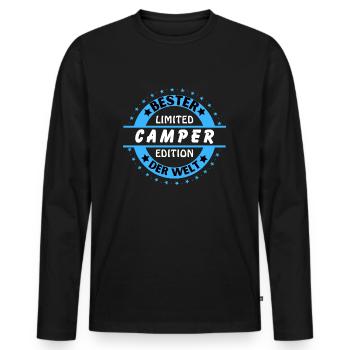 Best camper in the world - Men's Premium Organic Long Sleeve Shirt - black - Front - Nico (187cm)
