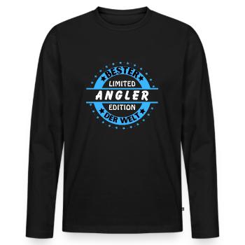 Meilleur pêcheur au monde - T-shirt manches longues Premium bio Homme - noir - Devant - Nico (187cm)