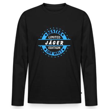 Meilleur chasseur du monde - T-shirt manches longues Premium bio Homme - noir - Devant - Nico (187cm)