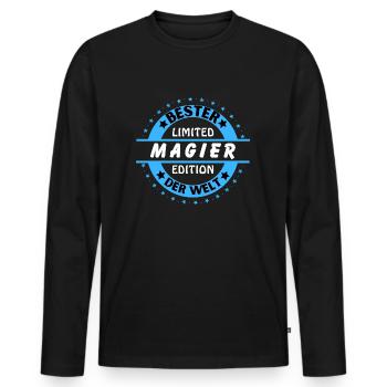 Bester Magier der Welt - Männer Premium Bio Langarmshirt - Schwarz - Vorne - Nico (187cm)