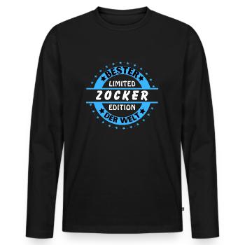Best gambler in the world - Men's Premium Organic Long Sleeve Shirt - black - Front - Nico (187cm)