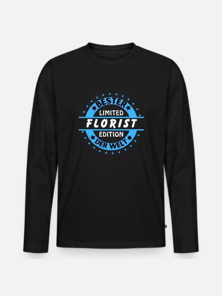 Meilleur fleuriste du monde - T-shirt manches longues Premium bio Homme - noir