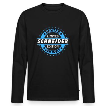 Best tailor in the world - Men's Premium Organic Long Sleeve Shirt - black - Front - Nico (187cm)