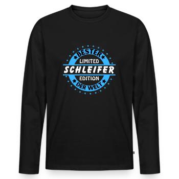 Best Grinder in the World - Men's Premium Organic Long Sleeve Shirt - black - Front - Nico (187cm)