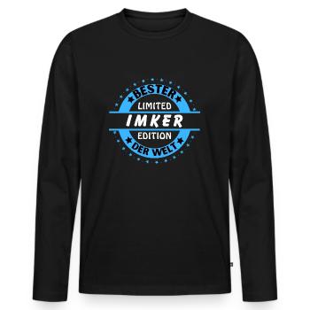 Bester Imker der Welt - Männer Premium Bio Langarmshirt - Schwarz - Vorne - Nico (187cm)