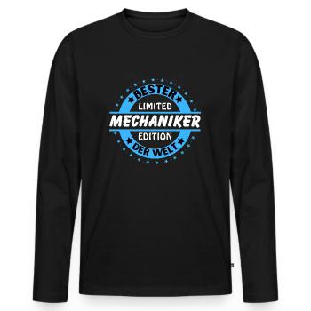 Best mechanic in the world - Men's Premium Organic Long Sleeve Shirt - black - Front - Nico (187cm)