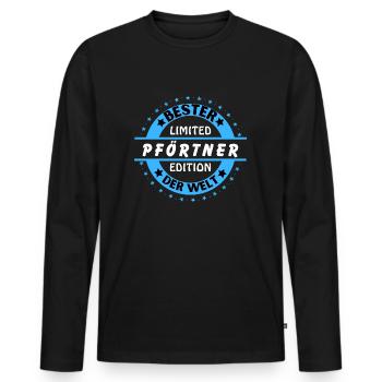 Best doorman in the world - Men's Premium Organic Long Sleeve Shirt - black - Front - Nico (187cm)