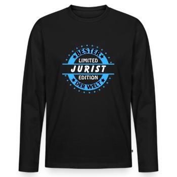 Meilleur avocat du monde - T-shirt manches longues Premium bio Homme - noir - Devant - Nico (187cm)