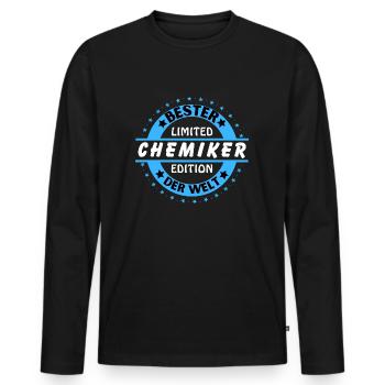 Best Chemist in the World - Men's Premium Organic Long Sleeve Shirt - black - Front - Nico (187cm)