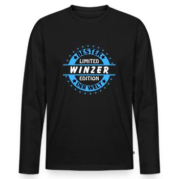 Best winemaker in the world - Men's Premium Organic Long Sleeve Shirt - black - Front - Nico (187cm)