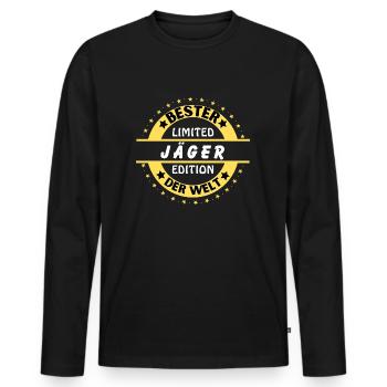Meilleur chasseur du monde - T-shirt manches longues Premium bio Homme - noir - Devant - Nico (187cm)