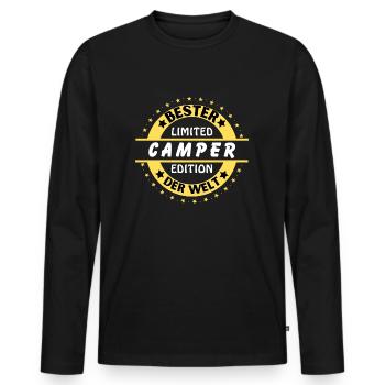 Best camper in the world - Men's Premium Organic Long Sleeve Shirt - black - Front - Nico (187cm)