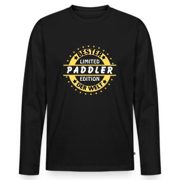 Meilleur pagayeur du monde - T-shirt manches longues Premium bio Homme - noir - Devant - Nico (187cm)