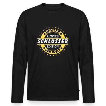 Meilleur serrurier du monde - T-shirt manches longues Premium bio Homme - noir - Devant - Nico (187cm)