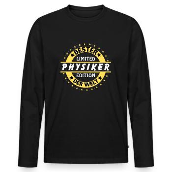 Bester Physiker der Welt - Männer Premium Bio Langarmshirt - Schwarz - Vorne - Nico (187cm)