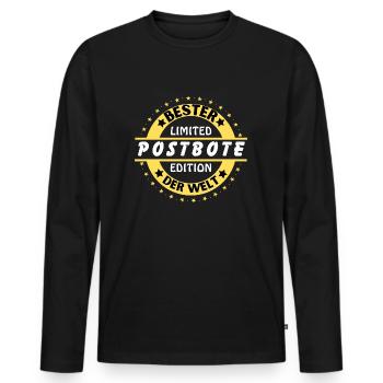 Bester Postbote der Welt - Männer Premium Bio Langarmshirt - Schwarz - Vorne - Nico (187cm)