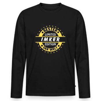 Bester Imker der Welt - Männer Premium Bio Langarmshirt - Schwarz - Vorne - Nico (187cm)