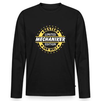 Best mechanic in the world - Men's Premium Organic Long Sleeve Shirt - black - Front - Nico (187cm)
