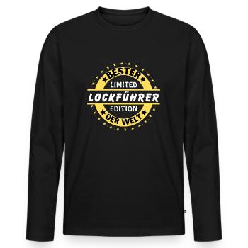Meilleur guide de leurres au monde - T-shirt manches longues Premium bio Homme - noir - Devant - Nico (187cm)