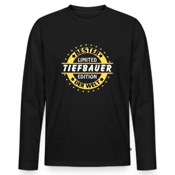 Best civil engineer in the world - Men's Premium Organic Long Sleeve Shirt - black - Front - Nico (187cm)