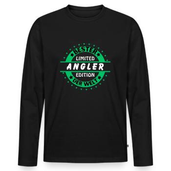 Meilleur pêcheur au monde - T-shirt manches longues Premium bio Homme - noir - Devant - Nico (187cm)