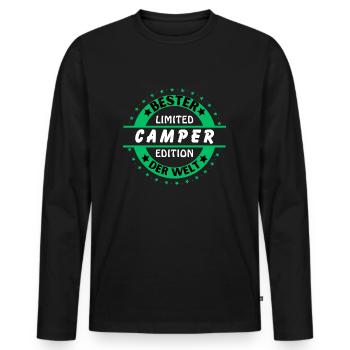 Best camper in the world - Men's Premium Organic Long Sleeve Shirt - black - Front - Nico (187cm)