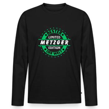 Bester Metzger der Welt - Männer Premium Bio Langarmshirt - Schwarz - Vorne - Nico (187cm)