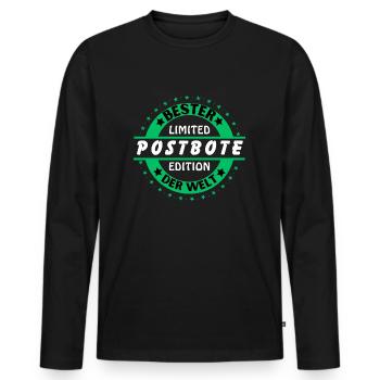 Bester Postbote der Welt - Männer Premium Bio Langarmshirt - Schwarz - Vorne - Nico (187cm)