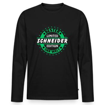 Best tailor in the world - Men's Premium Organic Long Sleeve Shirt - black - Front - Nico (187cm)