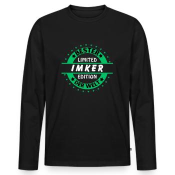 Bester Imker der Welt - Männer Premium Bio Langarmshirt - Schwarz - Vorne - Nico (187cm)