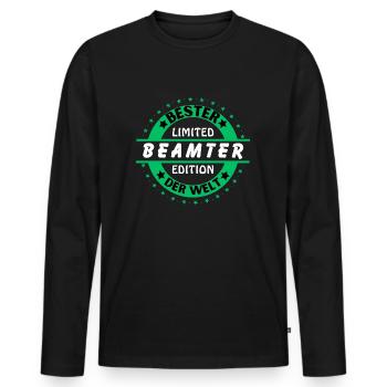 Bester Beamter der Welt - Männer Premium Bio Langarmshirt - Schwarz - Vorne - Nico (187cm)
