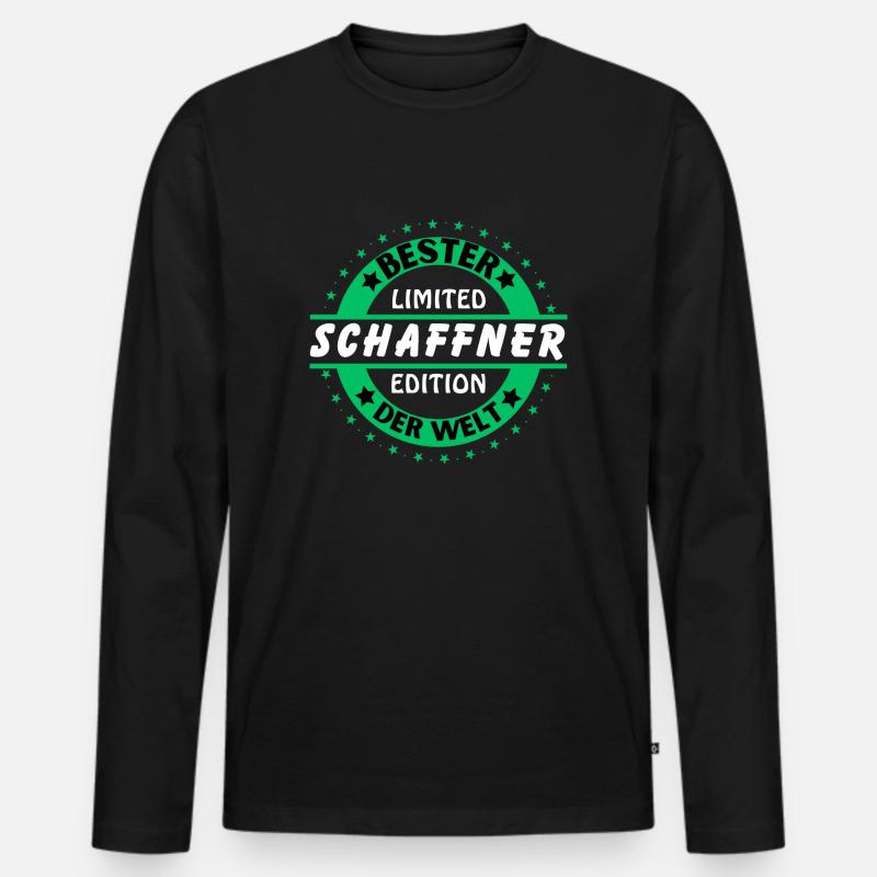 Bester Schaffner der Welt - Männer Premium Bio Langarmshirt - Schwarz